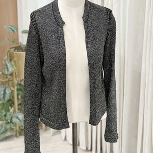 Rachel Comey Mock Neck metallic shimmer open Sweater Size: Large